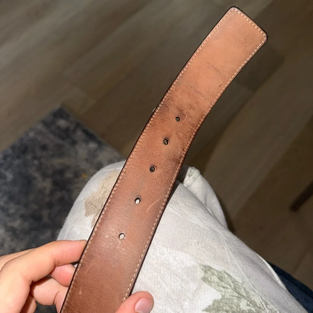 Gucci GG Monogram Print Interlocking G Buckle Black Belt - Picture 7 of 8